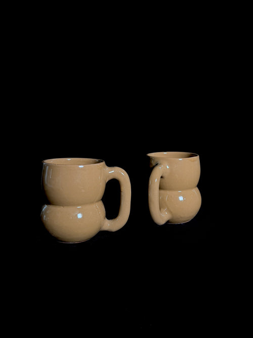 Duo de tasses - Ocre doré