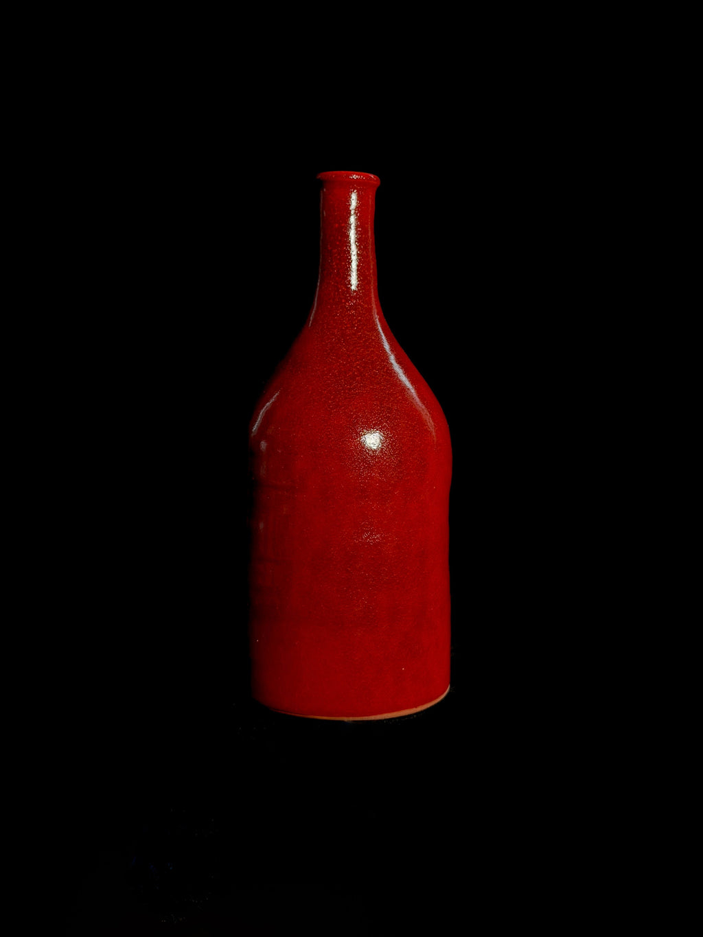 Bouteilles en poterie - Trio rouge vif