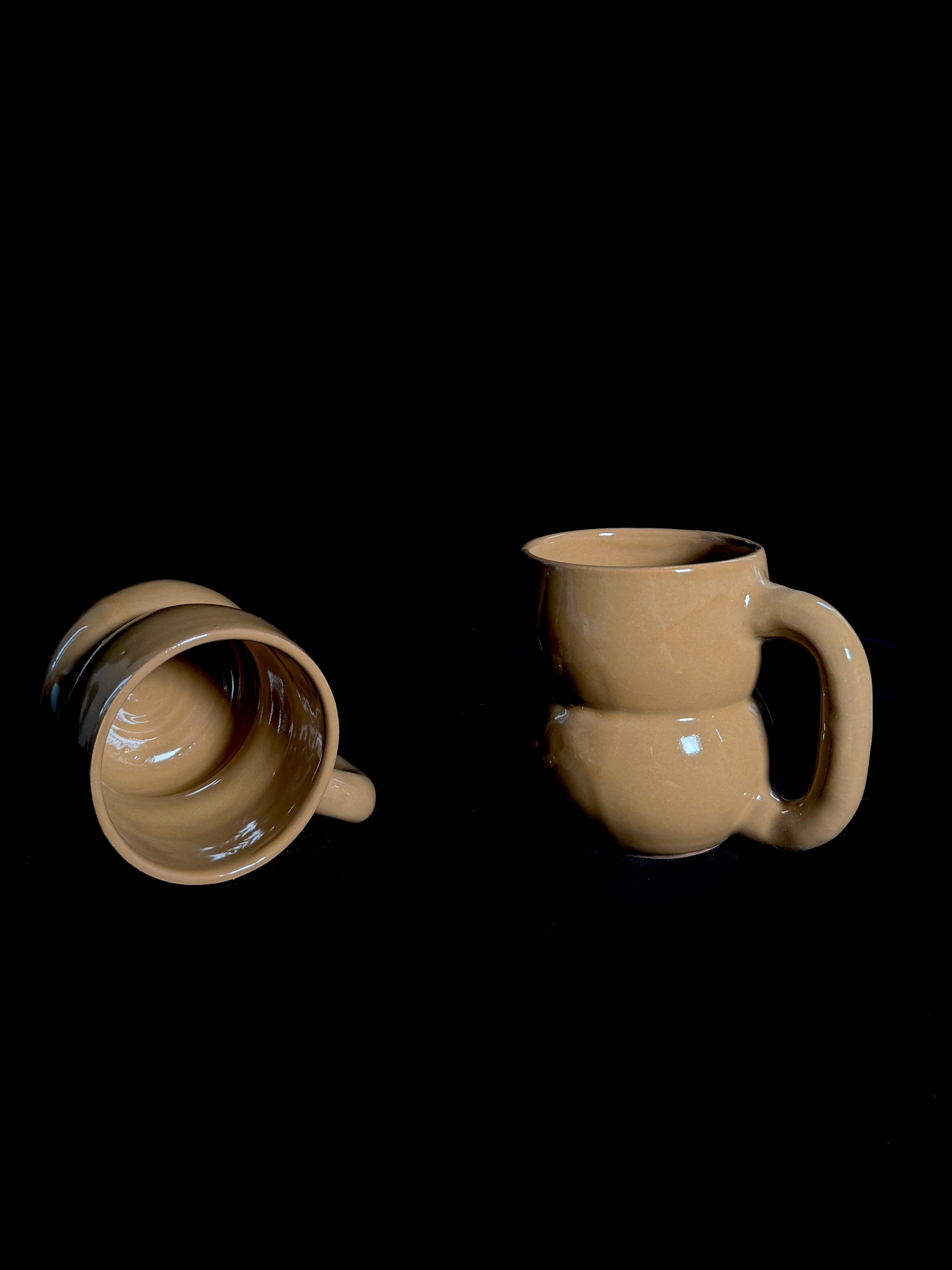 Duo de tasses - Ocre doré